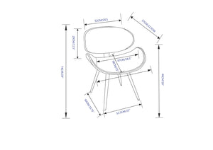 English Elm Marana Dining Chair - Stylish Black Mid-Century Modern Design With Comfortable Vegan Leather Seat B136P158911