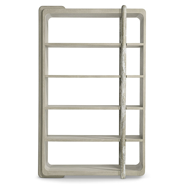 Bernhardt Bernhardt Arcadia Sculptural Etagere In Clay Oak With Faux Stone Post, 5 Shelves Rustic Modern Loft 334812