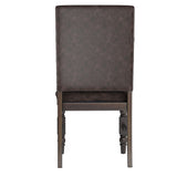 Homelegance By Top-Line Beaumont Nailhead Upholstered Dining Chairs (Set of 2) Brown Wood