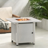 Christopher Knight Home® - Noble House - Baton Outdoor 40,000 Btu Iron Square Fire Pit