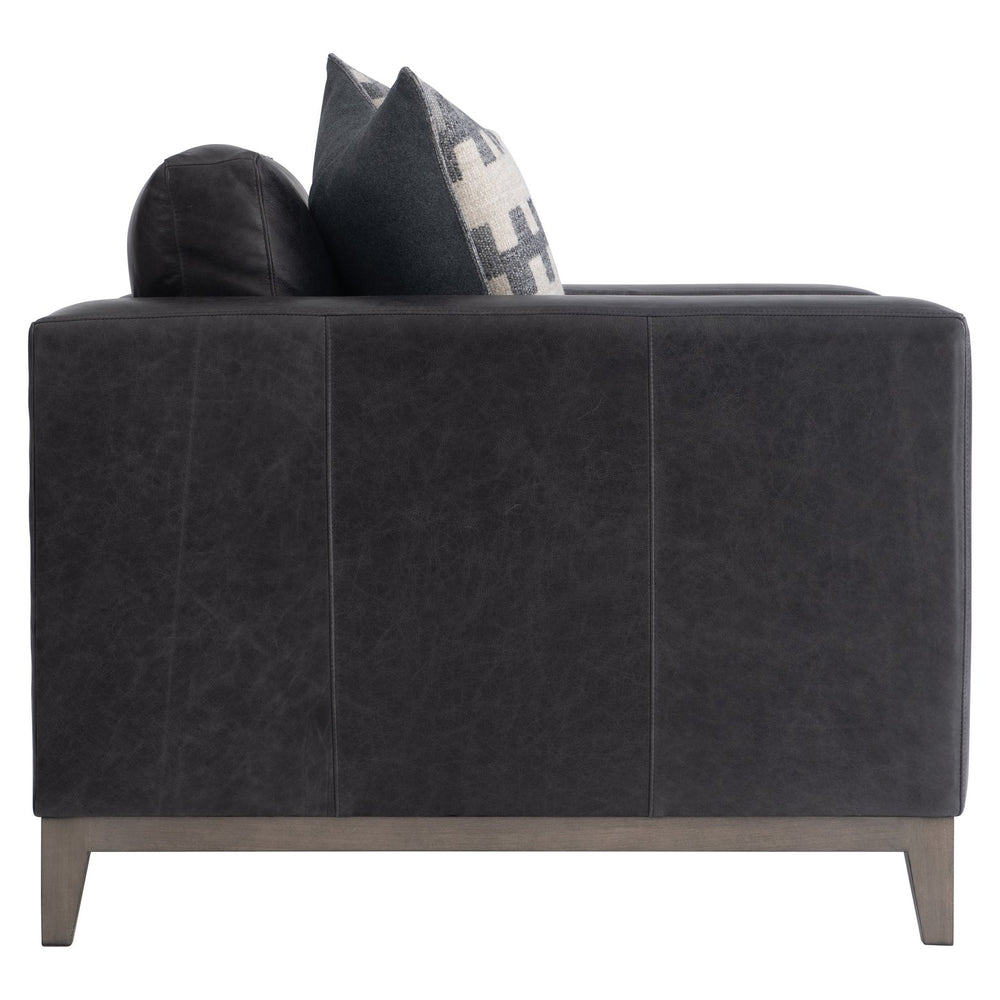 Bernhardt Bernhardt Noel Leather Chair With Feather-Down Cushion, Portobello Wood Base, Plush Track Arms, Toss Pillow (41"W X 40.25"D X 34.25"H) 7322LO