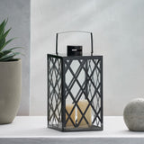 Christopher Knight Home® - Noble House - Ashuelot Outdoor 18" Modern Stainless Steel Lantern