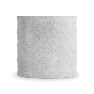 Bernhardt Bernhardt Pincio Side Table With Millstone Faux-Stone Finish, Sculptural Geometric Base, 22" Cube 549129