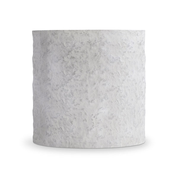 Bernhardt Bernhardt Pincio Side Table With Millstone Faux-Stone Finish, Sculptural Geometric Base, 22" Cube 549129