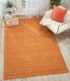 Nourison Perris PERR1 Handmade Woven No Border Indoor Only Contemporary  Rug Sunset, Orange 100% Wool 99446227218