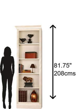 Hekman Furniture 920008 Elegant White Bookcase - Stunning Woodwork, Adjustable Shelves & Versatile Design For Home/Office Antique Vanilla Left Return Bookcase 920008