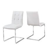 Steve Silver Escondido White Leatherette Side Chair, Set of 2 ED480SW