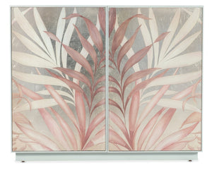 Hooker Furniture Triumph Mint Green Accent Chest With Gold‑Leaf Palm Doors, Solid Maple Veneer, Touch‑Latch Storage 5000-85014-05