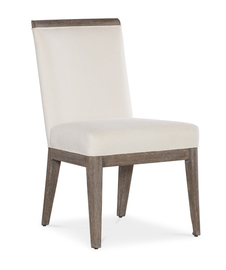 Hooker Furniture Modern Upholstered Mood Side Chair — Cottony Comfort, Wire‑Brushed Oak Trim, Versatile Dining Accent 6850-75411-89