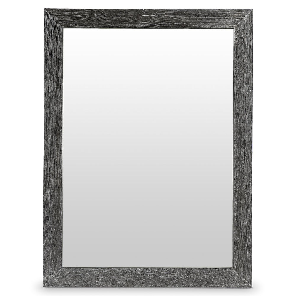 Bernhardt Bernhardt Menton Mirror In Sutton Rustic Oak — 48"W X 36"H Minimalist Rustic-Modern Wall Mirror, Versatile Mounting And Warm Woodgrain Finish 352332