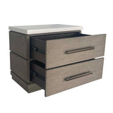 Parker House Pure Modern Bedroom 2 Drawer Nightstand Moonstone Oak Solids / Oak Veneers BPUR#51282