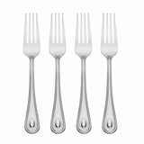 Lenox French Perle Salad Forks, Set of 4 Metallic, STAINLESS METAL 894745