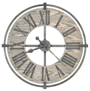 Hekman Furniture 625646 Eli Wall Clock - Aged Iron & Wood Design With Large Roman Numerals For Effortless Time Reading  Eli Wall Clock 625646