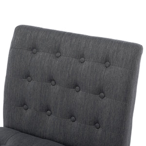English Elm Accent Slipper Chairs Set of Two Button Tufted Plush Upholstered Living Room Pair 70752.00