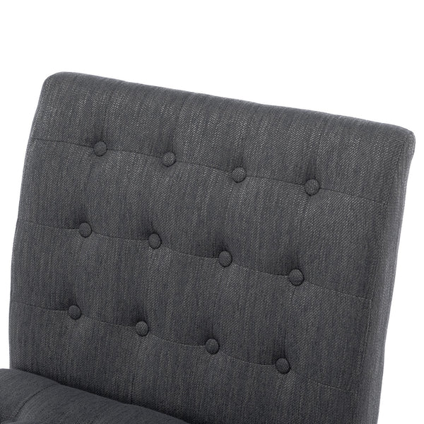 English Elm Accent Slipper Chairs Set of Two Button Tufted Plush Upholstered Living Room Pair 70752.00
