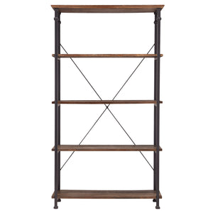 Homelegance By Top-Line Rafferty Vintage Industrial Rustic 40-inch Bookcase Brown Poplar
