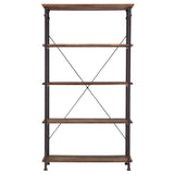 Homelegance By Top-Line Rafferty Vintage Industrial Rustic 40-inch Bookcase Brown Poplar