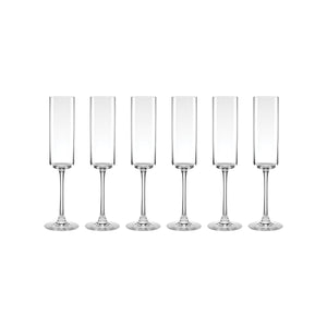 Lenox Tuscany Classics Straight Flutes, Set of 6 Clear, NO COLOR GLASS,CRYSTAL 897426
