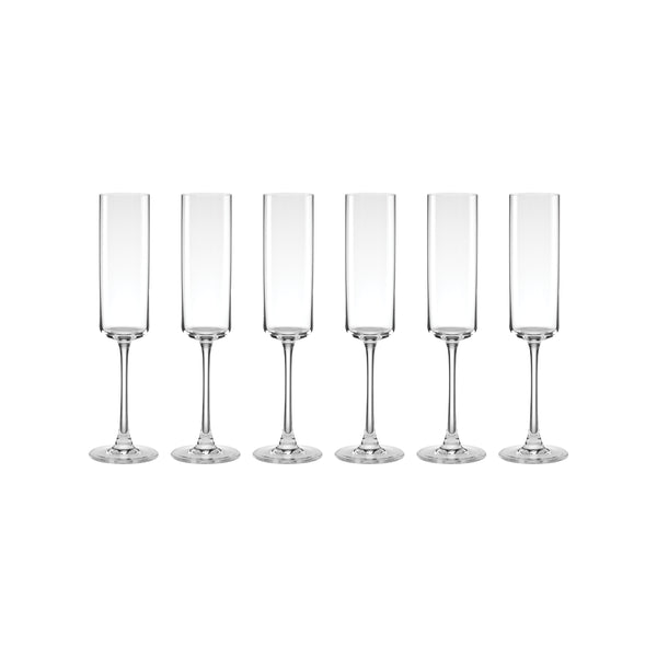 Lenox Tuscany Classics Straight Flutes, Set of 6 Clear, NO COLOR GLASS,CRYSTAL 897426