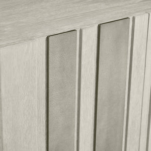 Bernhardt Bernhardt Tempo Buffet With Wire‑Brushed Oak & Sandblasted Aluminum Overlays, Soft‑Close Storage 346132