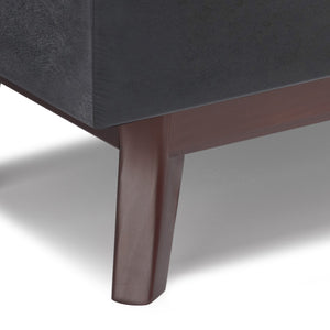 English Elm Owen Small Rectangular Storage Ottoman - Versatile Faux Leather Furniture For Modern Living Spaces B136P159195-GIGA