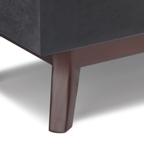 English Elm Owen Small Rectangular Storage Ottoman - Versatile Faux Leather Furniture For Modern Living Spaces B136P159195-GIGA