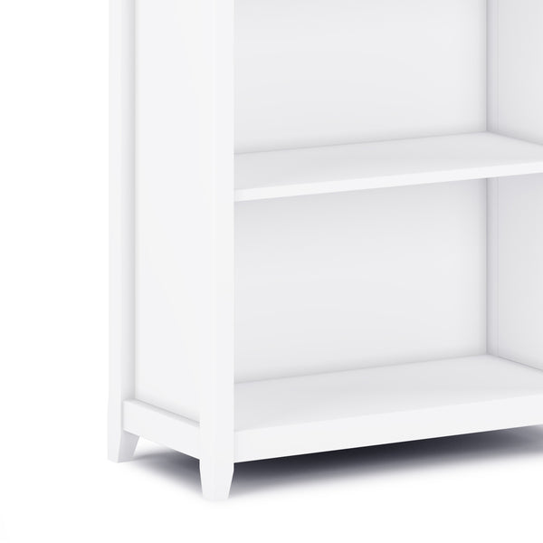 English Elm Amherst 30-Inch Solid Wood Bookcase - Elegant White 5-Shelf Storage For Living Room & Office Decor B136P158319