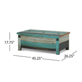 Christopher Knight Home® - Noble House - Combes Boho Handmade Distressed Mango Wood Storage Coffee Table