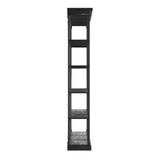 Homelegance By Top-Line Miranda Cornice Triple Shelving Bookcase Black Wood