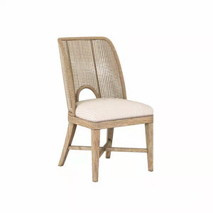 A.R.T. Furniture Set Of 2 - Frame Woven Sling Chair: Elegant Chestnut Finish, Tailored Seat, Natural Cane Back For Cozy Spaces - Set Of 2 Light Brown Ash & Poplar Solid,Plank,Effect Flakey & Quarter,Sawn Oak Veneer,Cane,Foam,Fabric 278200-2335
