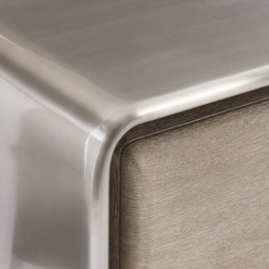 Bernhardt Bernhardt Lomond Buffet With Trevin Oak Case & Tarnished Nickel Stainless Surround, 72" Midcentury Modern Storage 347132