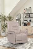 Parker House Parker Living Carnegie - Verona Linen - Powered By Freemotion Cordless Power Swivel Glider Recliner Verona Linen Top Grain Leather with Match (X) MCAR#812GSPH-P25-VLI