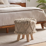 Christopher Knight Home® Noble House Roja Handcrafted Wool & Cotton 16 X 16 Foot Stool