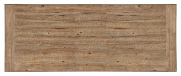 Hooker Furniture Vineyard Pecky Hickory Rectangle Dining Table With Sonoma Finish, Trestle Base & Two 20" Leaves 6952-75217-80