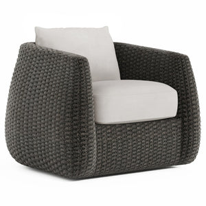 Bernhardt Bernhardt Sarene Outdoor Chair With All-Weather Woven Frame, Deep Cushions & Rounded Silhouette - Made to Order O4472A