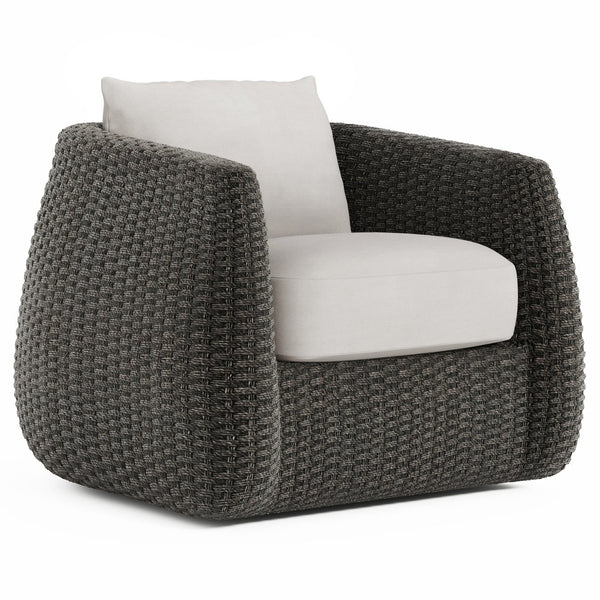 Bernhardt Bernhardt Sarene Outdoor Chair With All-Weather Woven Frame, Deep Cushions & Rounded Silhouette - Made to Order O4472A