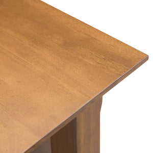 English Elm Acadian Solid Wood Narrow Side Table With Two Open Shelves - Stylish Light Brown Accent Table B136P159401