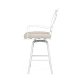 Bristol Swivel Counter Stool in Canvas Flax w/ Self Welt SW501-7C-FLAX-STKIT Sunset West