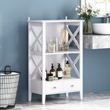 Christopher Knight Home® - Noble House - Loverin Modern Bathroom Floor Storage Rack with Drawers