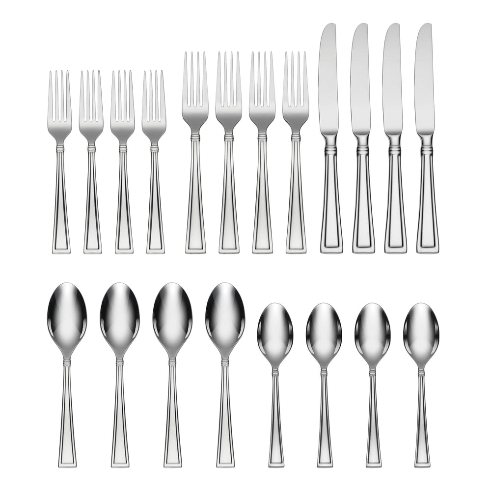 Lenox Oneida Butler 20 Piece Everyday Flatware Set, Service for 4 Metallic, STAINLESS METAL H219020A