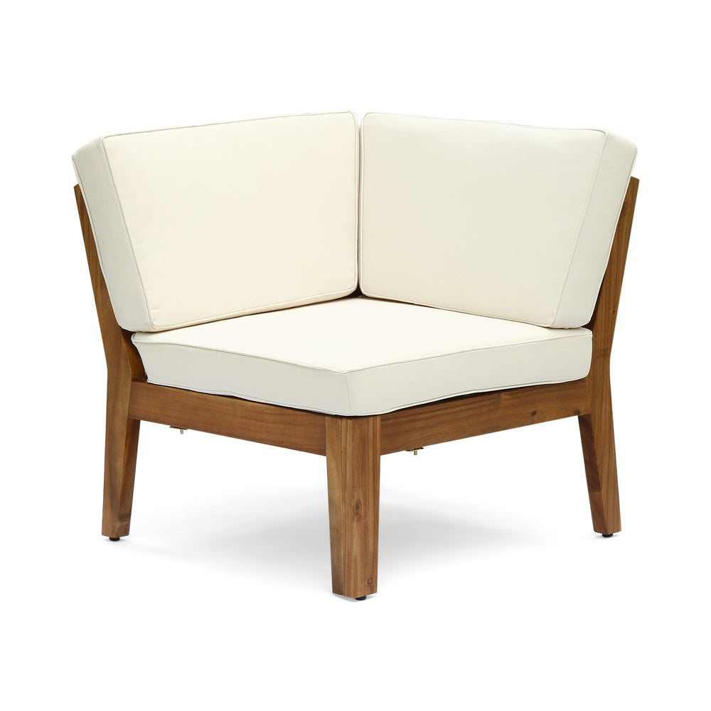 English Elm Christopher Knight Home® - Grenada 5-Seater Acacia Wood Sectional Sofa Set - Weather-Resistant, Handcrafted Comfort & Style N773OS00056C