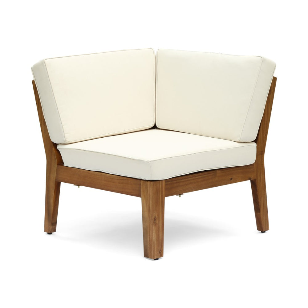 English Elm Christopher Knight Home® - Grenada 8-Seater Acacia Wood Sectional Sofa Set With Plush Cushions For Stylish Outdoor Comfort P2 N773OS00060C-GIGA