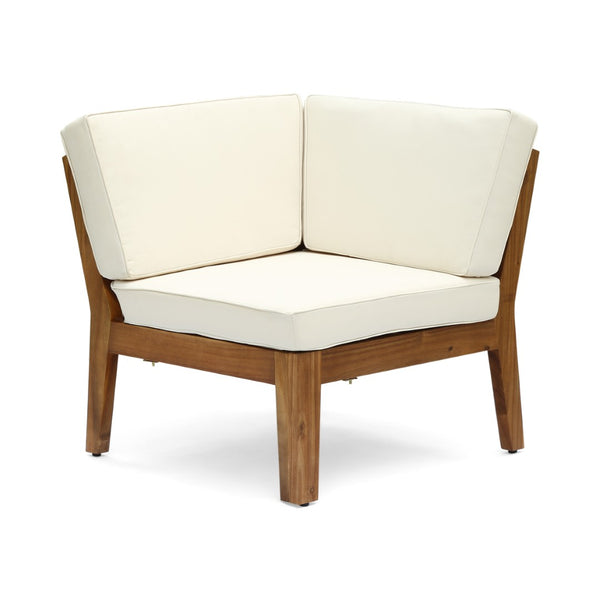 English Elm Christopher Knight Home® - Grenada 8-Seater Acacia Wood Sectional Sofa Set With Plush Cushions For Stylish Outdoor Comfort P2 N773OS00060C-GIGA