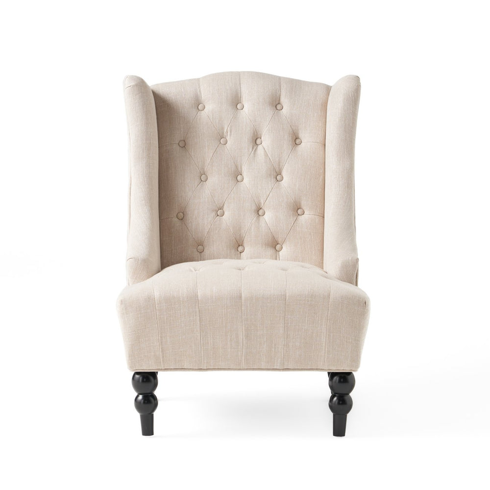 English Elm Toddman Wingback Club Chair Tufted Diamond Stitching Birch Legs Reading Nook Accent 55038.00LBG