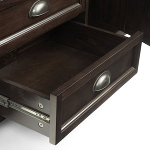 English Elm Burlington 72" Solid Wood Tv Media Stand In Mahogany Brown - Elegant Storage For Modern Living Rooms B136P159514