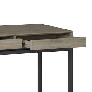 English Elm Banting Mid-Century Modern Desk - Stylish Distressed Grey Finish With Ample Storage & Space B136P158459