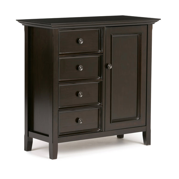 English Elm Amherst Medium Storage Cabinet - Handcrafted Hickory Brown With Adjustable Shelves & Antique Knobs B136P159432