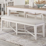 Parker House Americana Modern Dining 58 In. Upholstered Bench Cotton Poplar Solids / Birch Veneers DAME#1218-COT