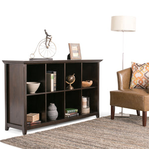 English Elm Amherst 8 Cube Storage Sofa Table - Handcrafted Hickory Brown With Rustic Charm & Versatile Use B136P159436