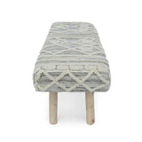 Christopher Knight Home® - Noble House - Laveta Handcrafted Boho Wool and Cotton Rectangular Bench